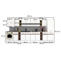 Bucatarie MARINA NEW 390 A Stejar Sonoma